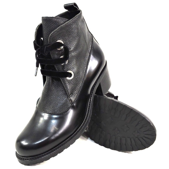 DONNA SOFT 🇮🇹 WOMEN'S BLACK LEATHER COMFORT FASHION  BOOTIE - Picture 7 of 7